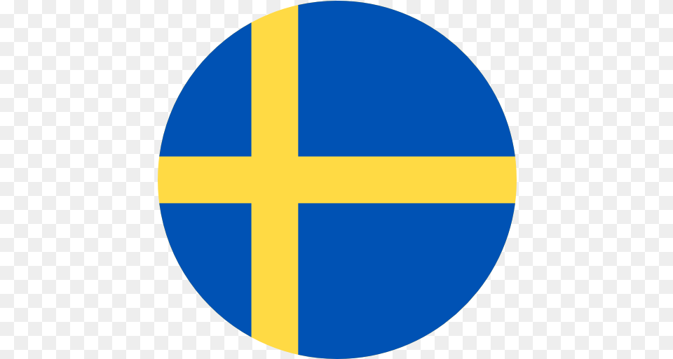 Kannaway Swedish Flag Round Icon, Cross, Symbol, Disk Free Png Download