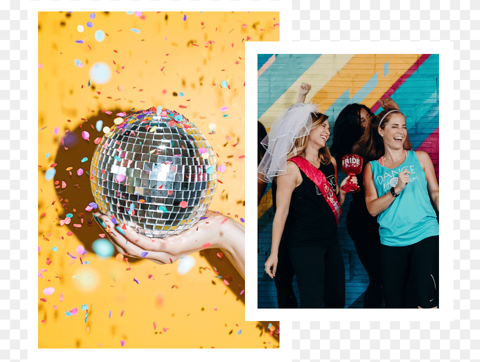 Kansas City Party Ideas Confetti And Disco Ball, Adult, Wedding, Sphere, Person Free Transparent Png