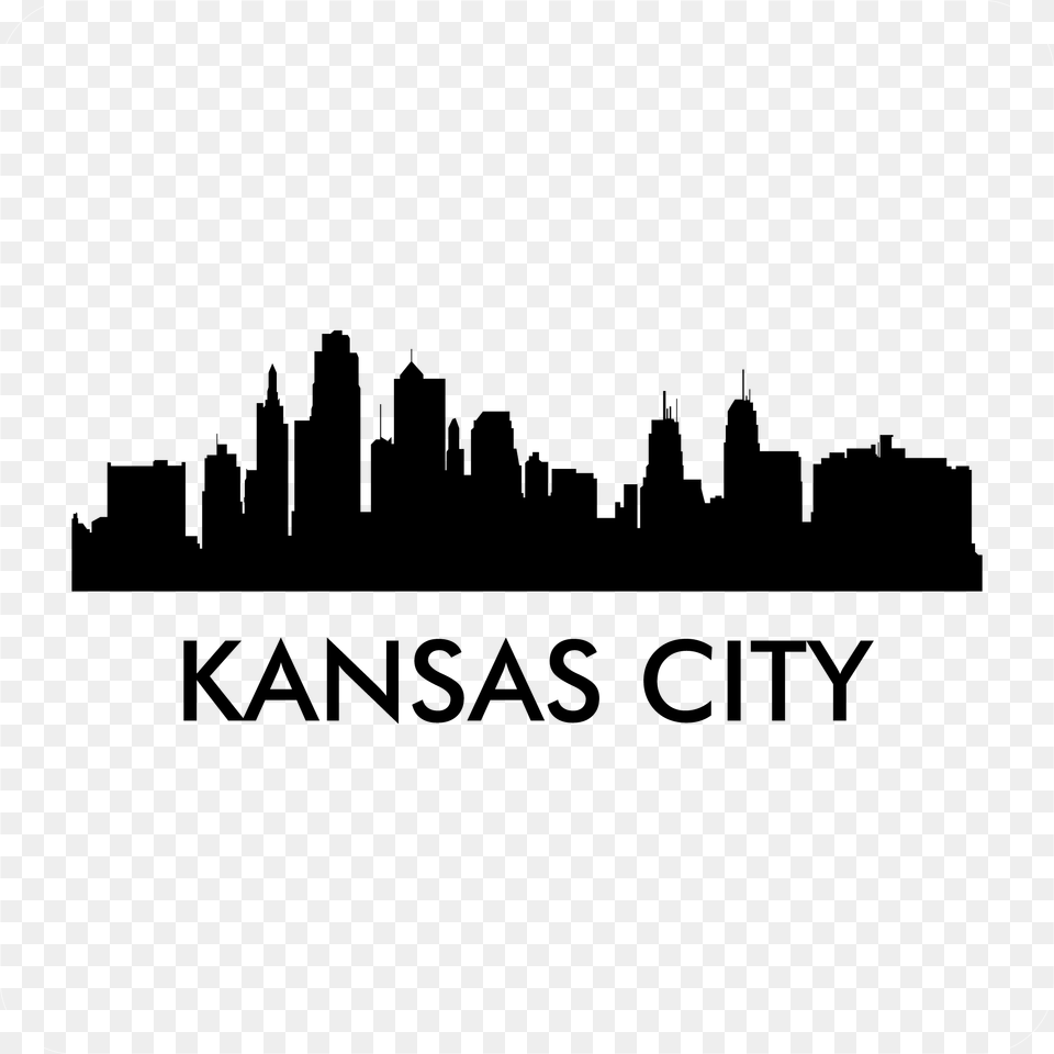 Kansas City Skyline Decal Kansas City Skyline, Silhouette, Urban, Architecture, Building Free Transparent Png