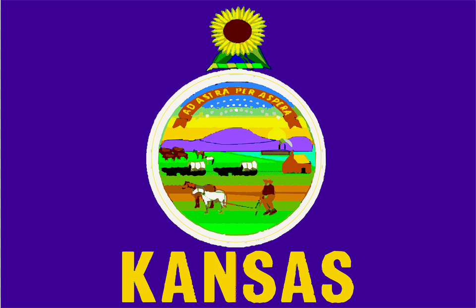 Kansas State Flag Clipart, Logo, Person, Outdoors Free Png