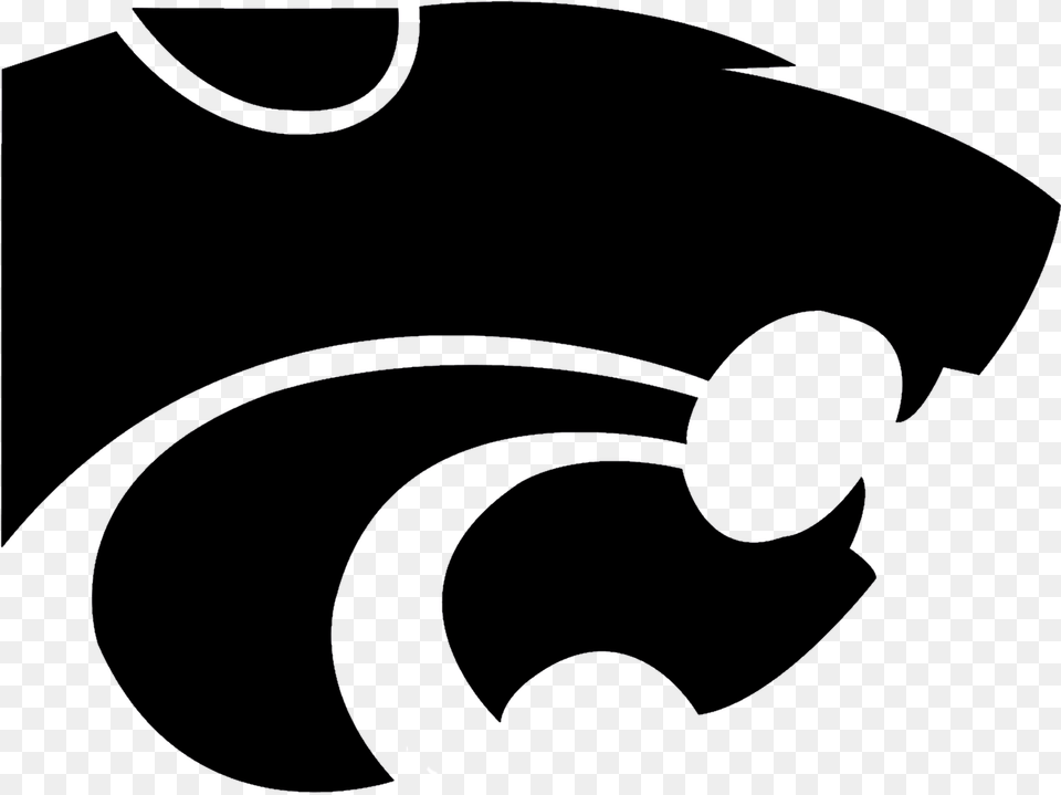 Kansas State Wildcats K State Logo Black And White, Silhouette, Lighting, Outdoors, Nature Free Transparent Png