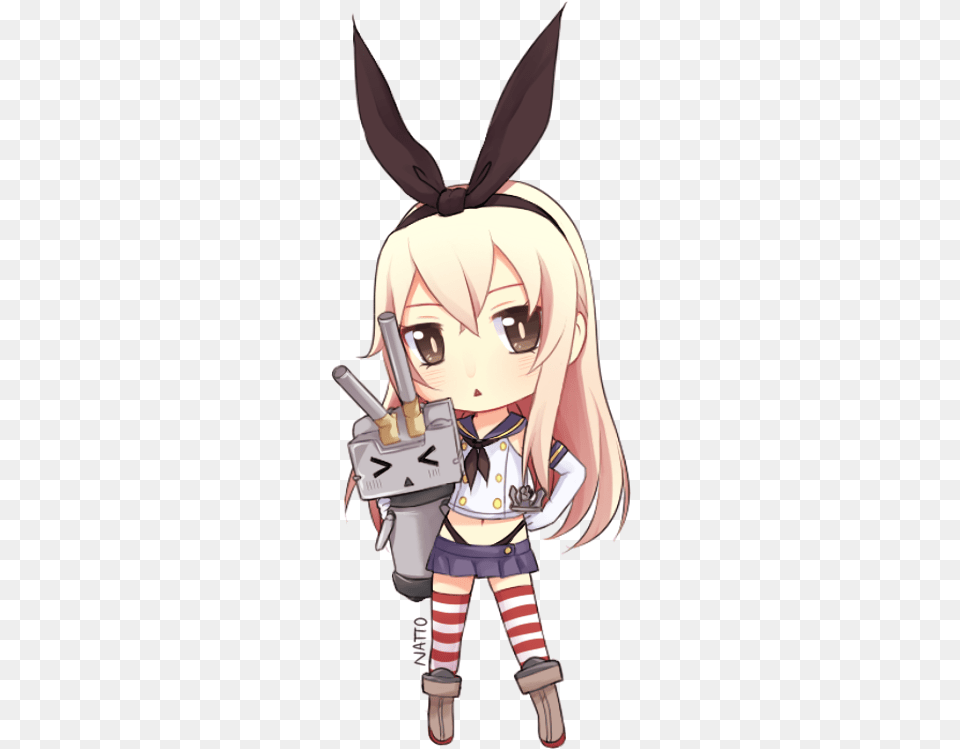 Kantai Collection Shimakaze Chibi, Book, Comics, Publication, Person Free Transparent Png