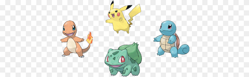 Kanto Starter Pokmon Kanto Starters And Pikachu, Baby, Person, Face, Head Free Transparent Png