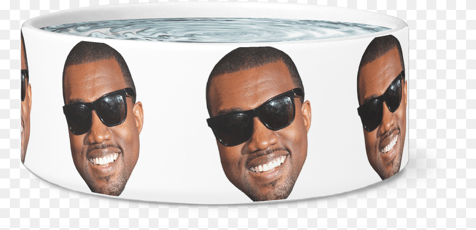 Kanye Face Dog Bowl Kanye West Sunglasses, Accessories, Glasses, Person, Man Free Transparent Png