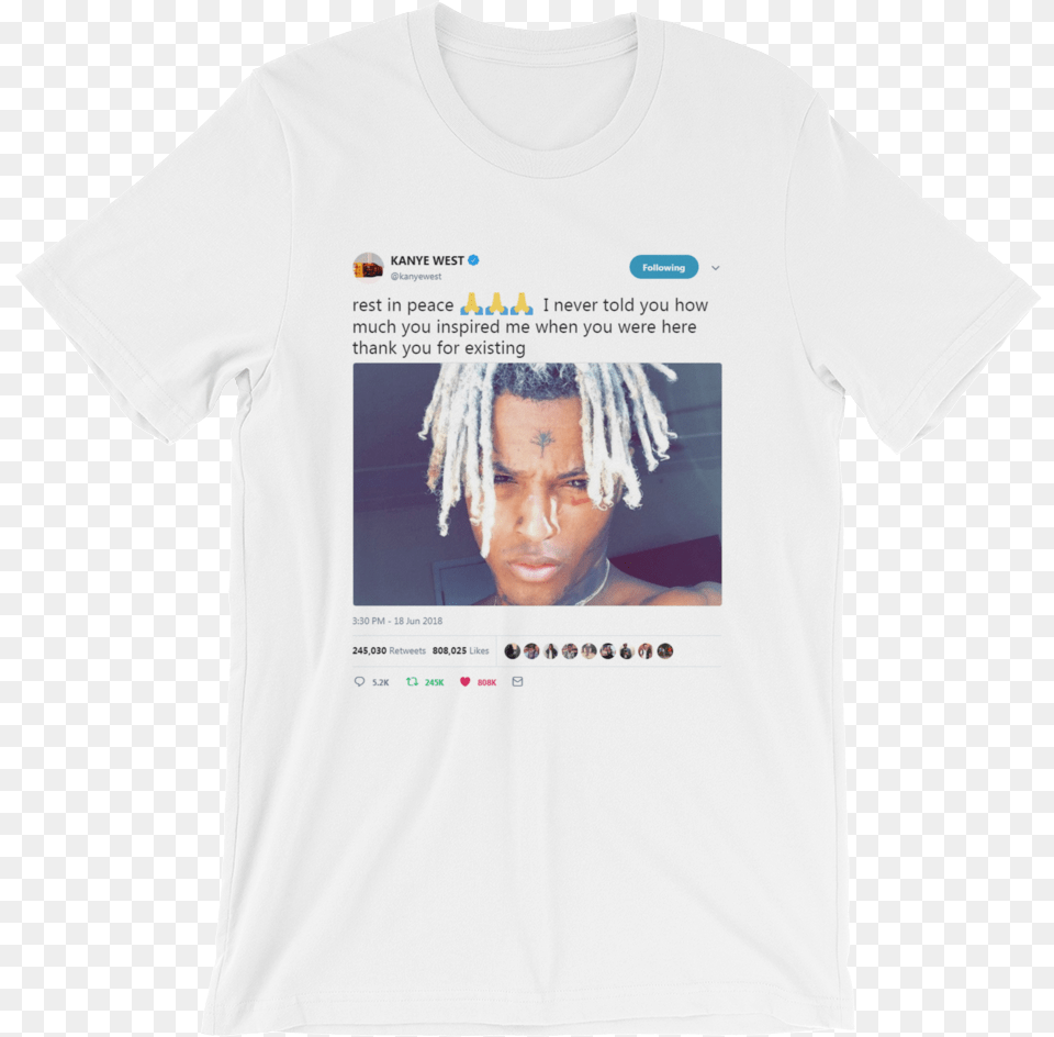 Kanye West And Xxxtentacion Merch, Clothing, T-shirt, Person, Face Png