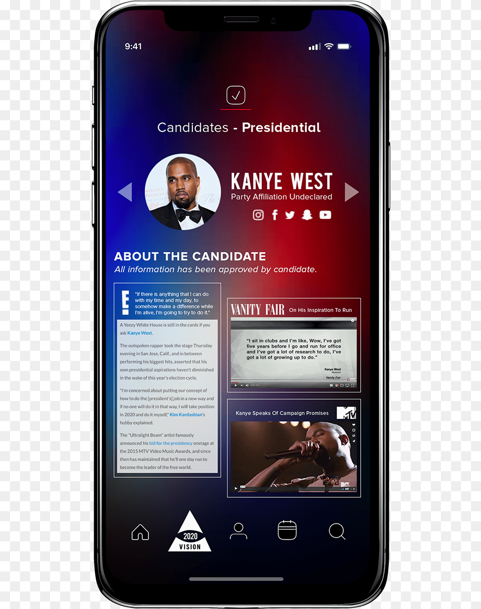 Kanye West App Iphonex Images, Phone, Electronics, Mobile Phone, Adult Png