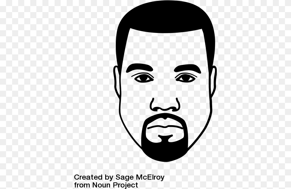 Kanye West Art Transparent, Gray Free Png