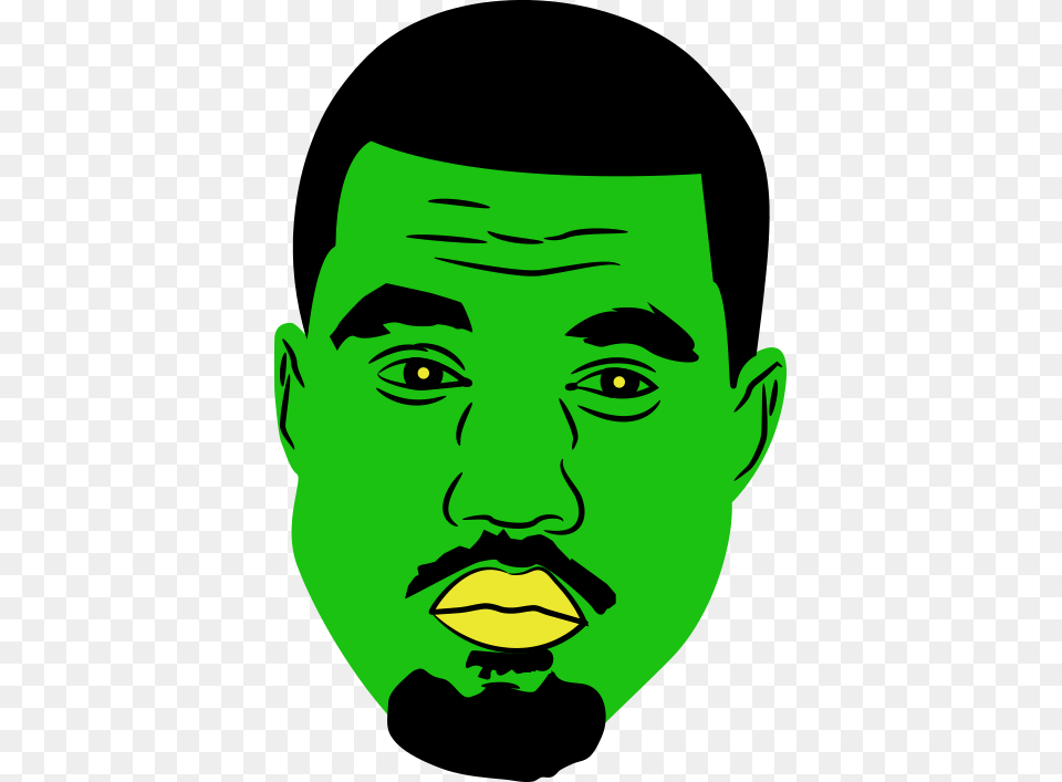Kanye West Ashton Hill, Face, Green, Head, Person Free Png