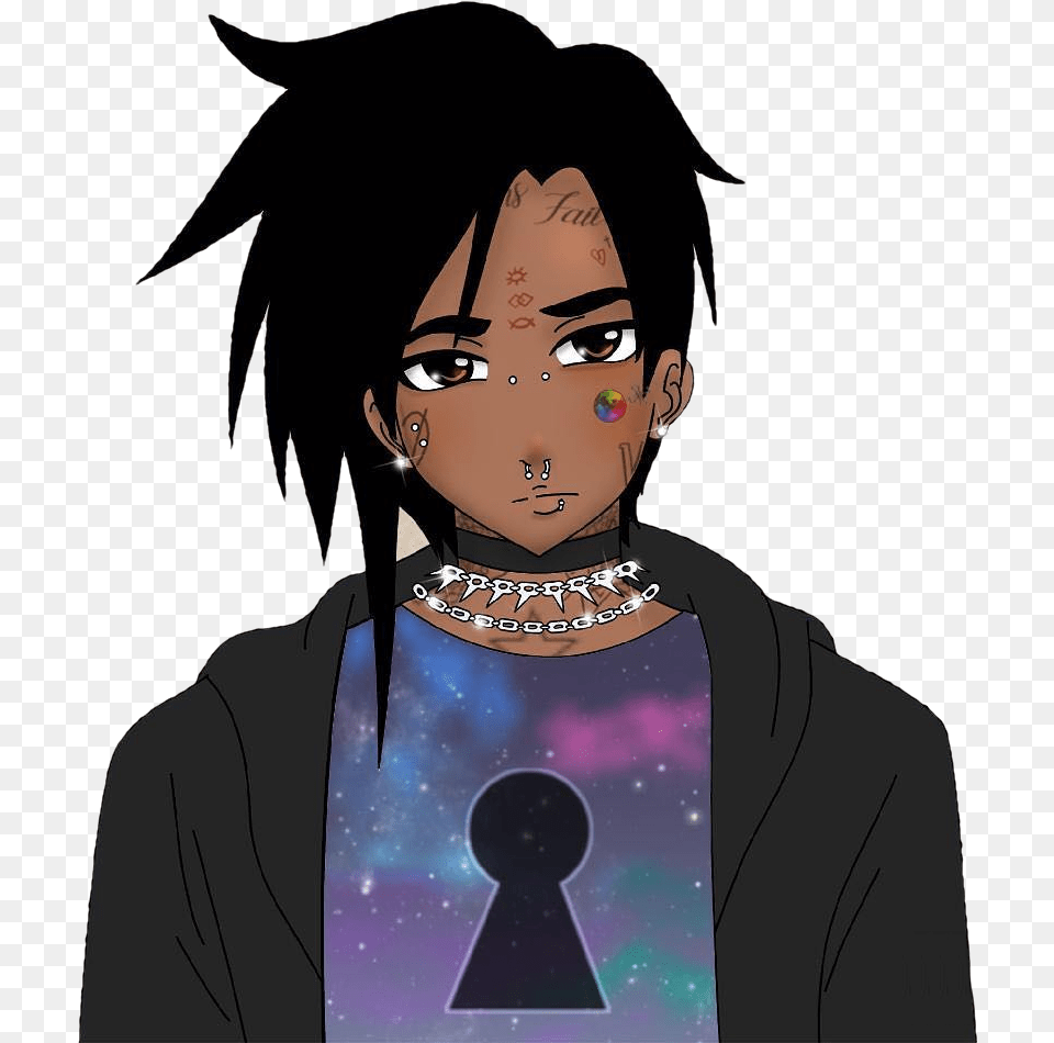 Kanye West Face Lil Uzi Vert Eternal Atake, Person, Head, Anime Free Png