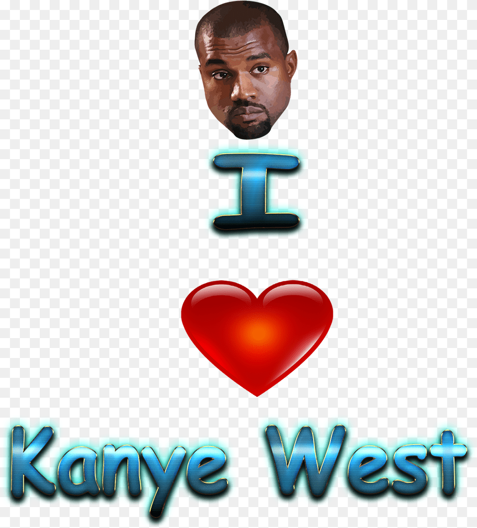 Kanye West Images Heart, Face, Head, Person, Photography Free Png Download