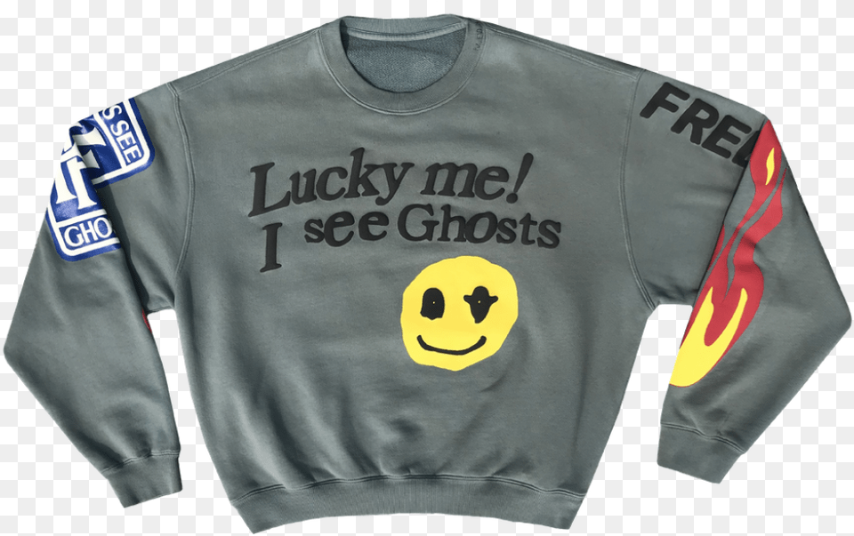 Kanye West Lucky Me I See Ghost Cn, Clothing, Knitwear, Shirt, Sweater Png