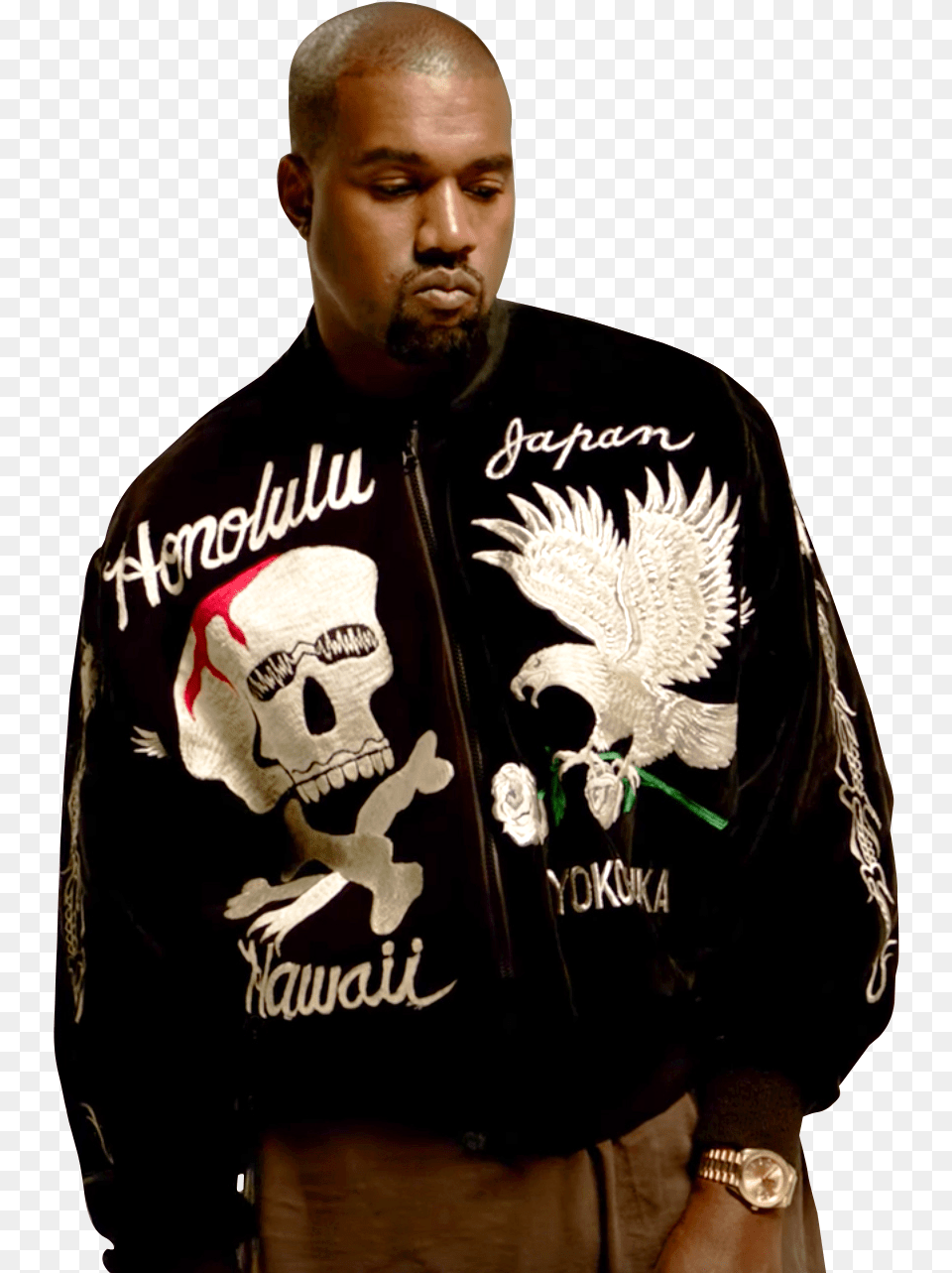Kanye West Image Kayne West Ft Lil Pump I Love, Person, Adult, Clothing, Coat Free Transparent Png