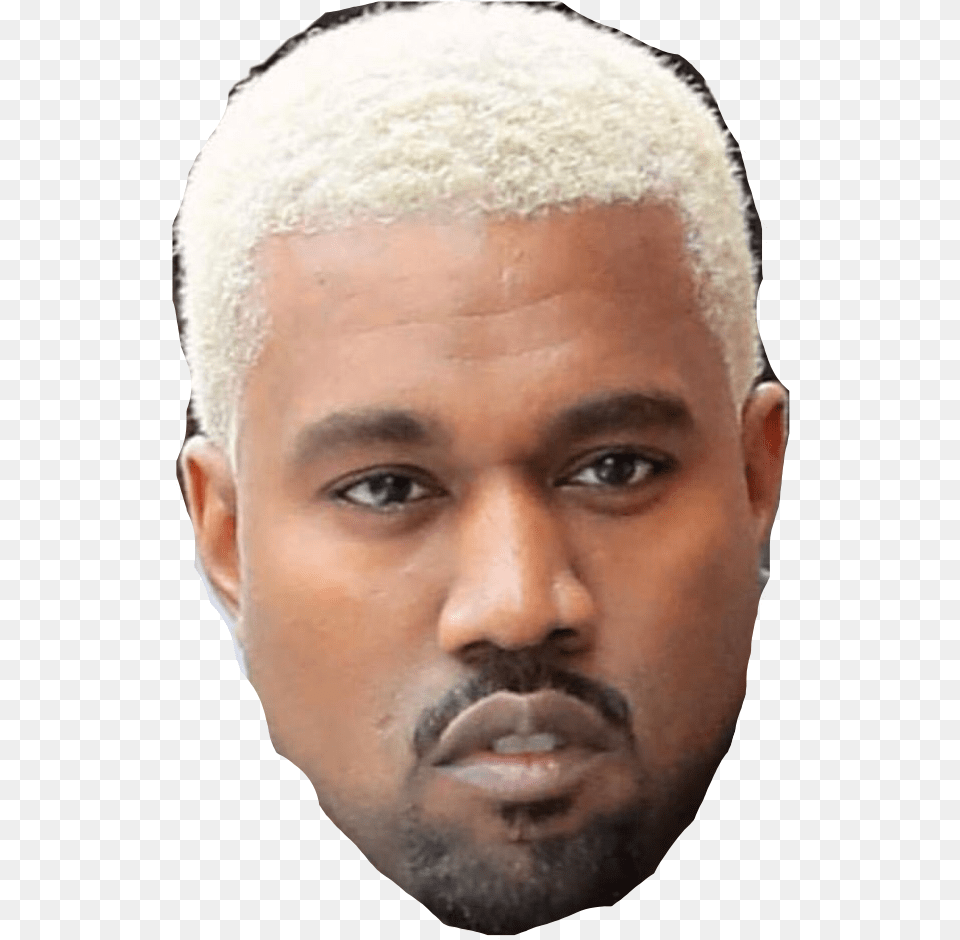 Kanye West Ye Freetoedit Sticker By Lucymarajpink Kanye West Bleached Hair, Adult, Face, Head, Male Free Png