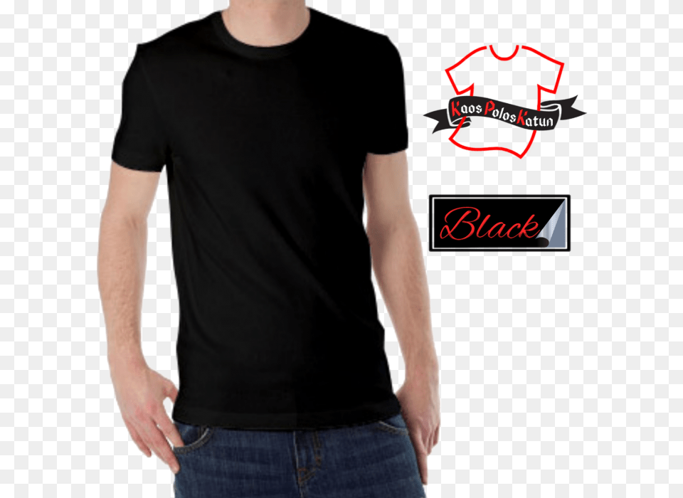 Kaos Polos Katun Hitam Oneck Unisex Kaos Polos Merah Muda, Clothing, T-shirt, Jeans, Pants Free Png