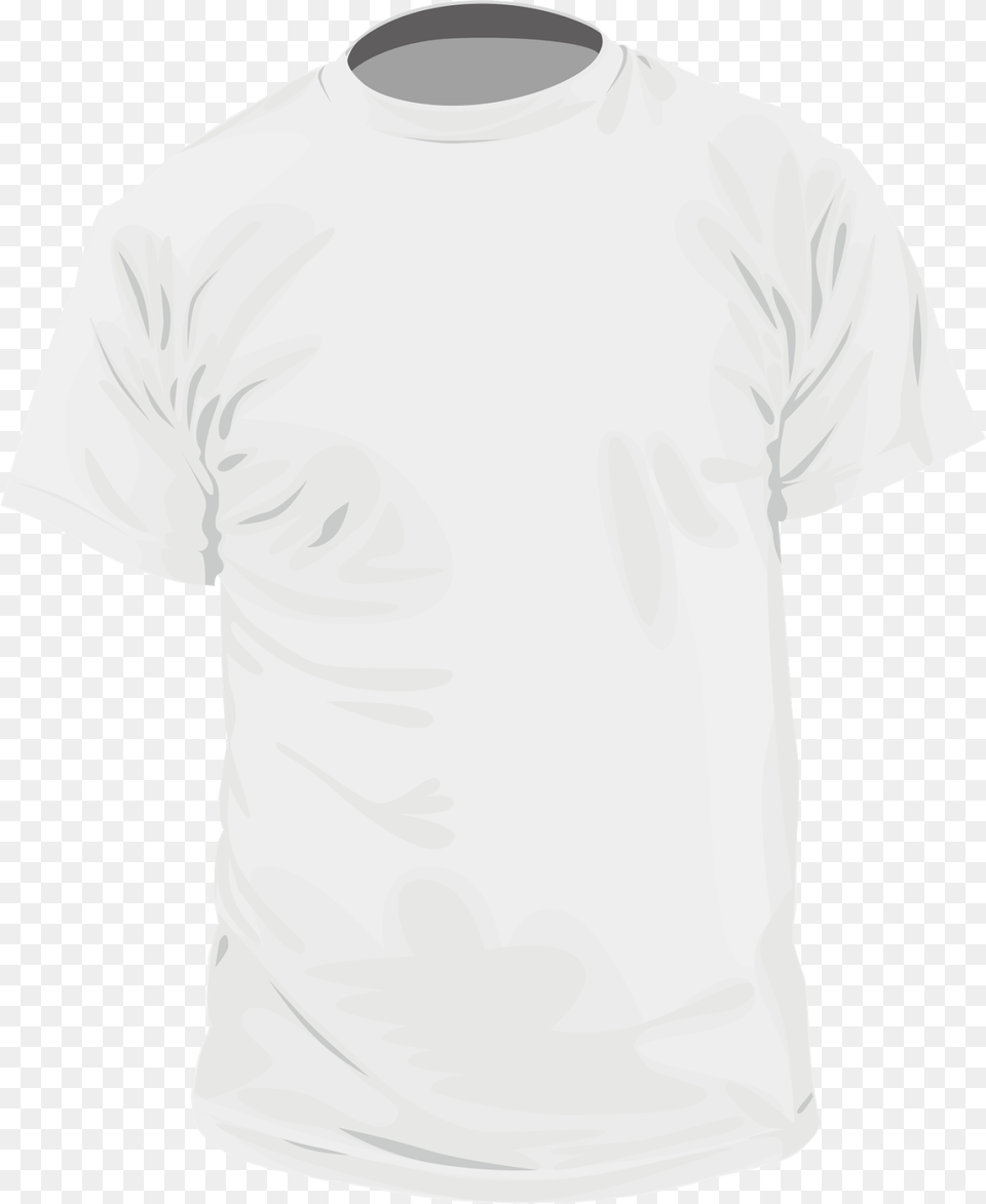 Kaos Polos White Shirt Template Back And Front Joy Plain White Tee Shirt Transparent Background, Clothing, T-shirt Free Png Download