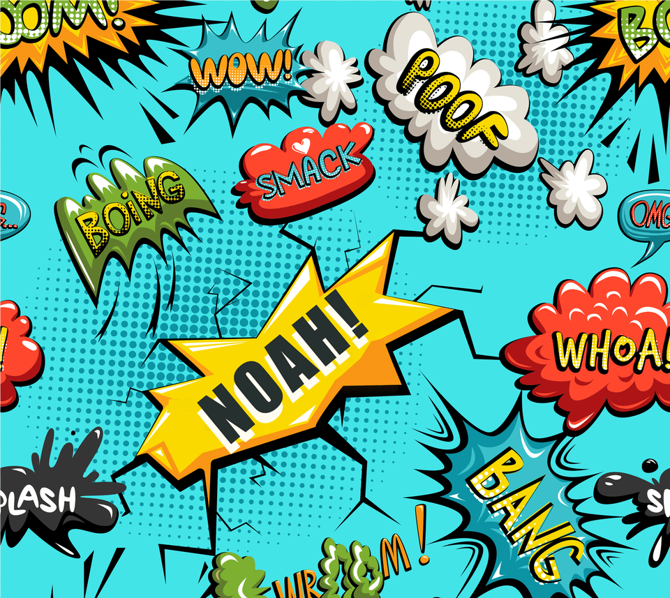 Kapow Superhero Personalised Decal, Art, Graphics Png