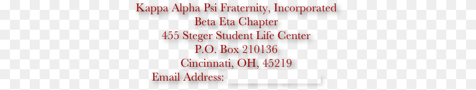 Kappa Alpha Psi Fraternity Incorporated Beta Eta Chapter Steger Student Life Center University Of Cincinnati, Text Png
