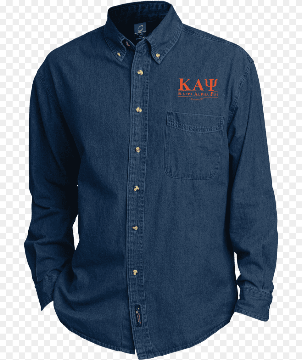 Kappa Alpha Psi Long Sleeve Denim Shirt Long Sleeved T Shirt, Clothing, Jeans, Long Sleeve, Pants Png Image