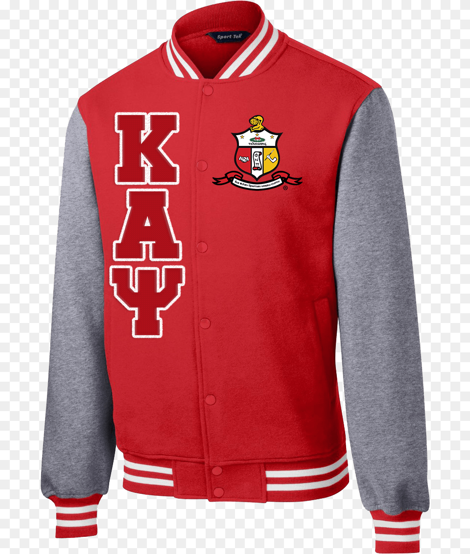 Kappa Alpha Psi Varsity Fleece Jacket Letters Greek Varsity Greek, Clothing, Coat, Shirt, Vest Free Transparent Png