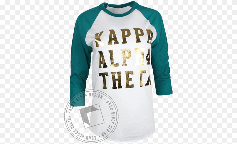 Kappa Alpha Theta The New Face Baseball Tshirt Long Sleeved T Shirt, Clothing, Long Sleeve, Sleeve, T-shirt Png Image