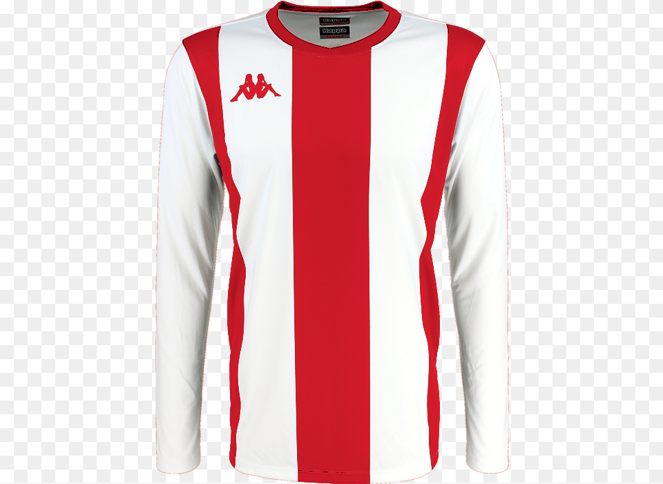 Kappa Caserne Match Shirt In Long Sleeve With Red And Kappa Long Sleeve Striped, Clothing, Long Sleeve, Coat, Jersey Free Transparent Png
