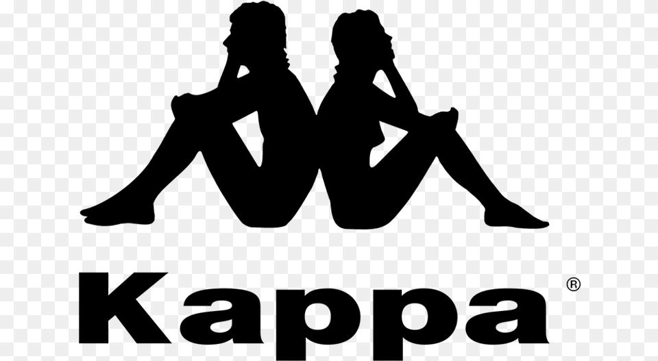 Kappa Kappa Two People Sitting Back To Back Brand, Gray Free Transparent Png