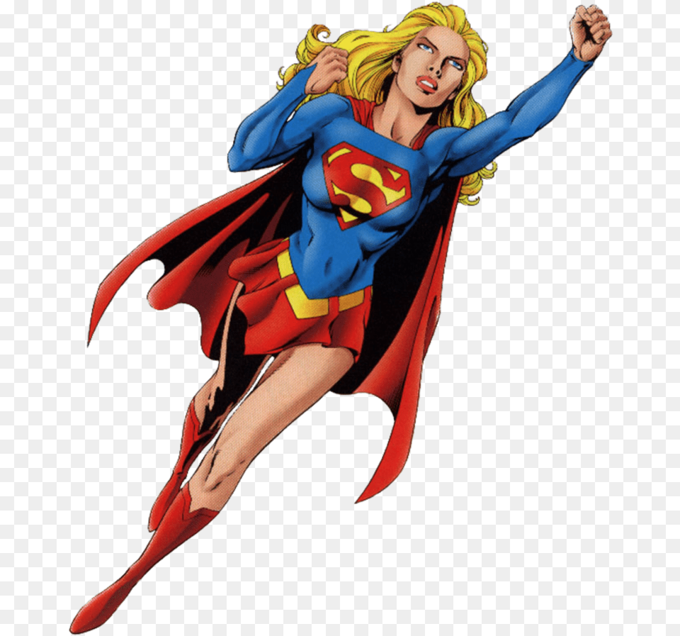 Kara Zor El Supergirl Superman Comics Superhero Comic Supergirl, Adult, Book, Female, Person Free Png Download