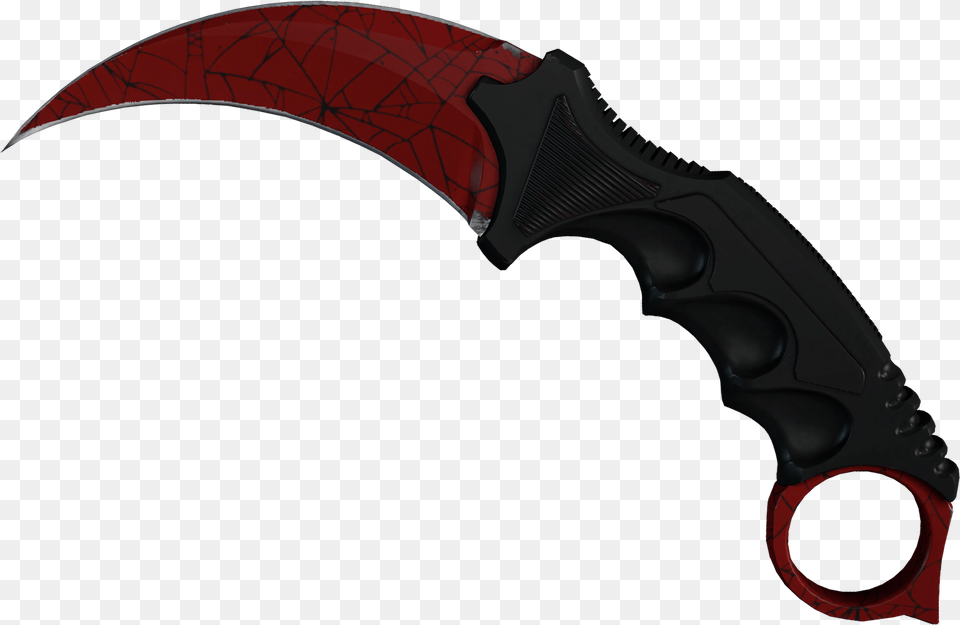 Karambit Crimson Web Csgo Knife, Blade, Dagger, Weapon, Gun Free Png Download