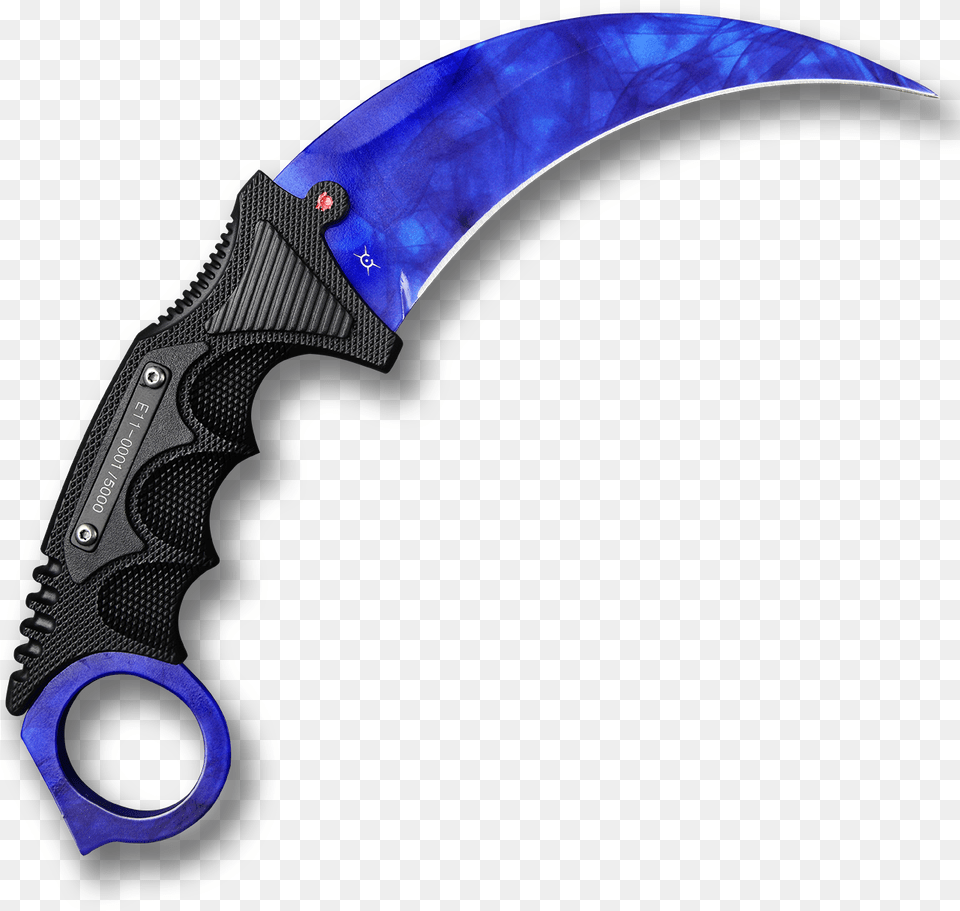 Karambit Elite Sapphire Csgo Karambit, Blade, Dagger, Knife, Weapon Free Png Download