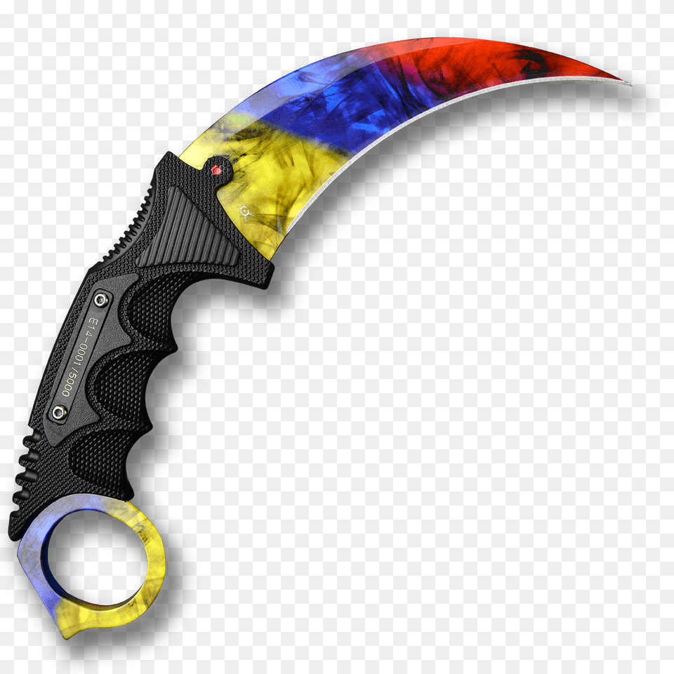 Karambit Marble Fade, Blade, Dagger, Knife, Weapon Png
