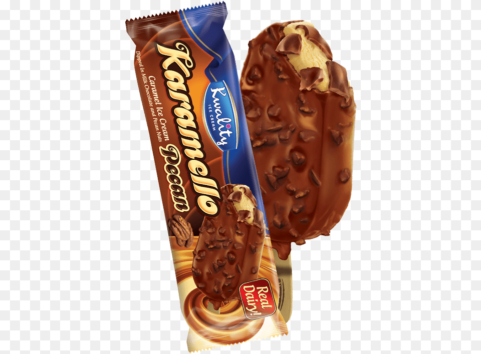 Karamello Pecan Kwality Karamello Bar Icecream, Baseball, Baseball Glove, Clothing, Sport Png Image