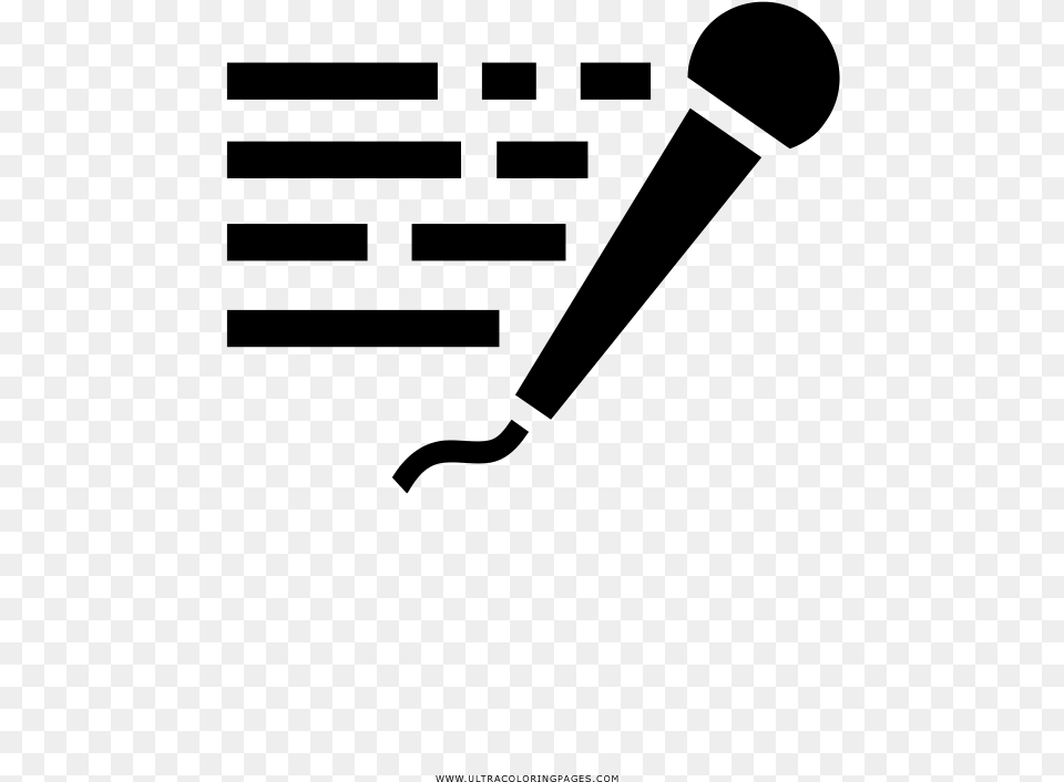 Karaoke Coloring, Gray Free Png