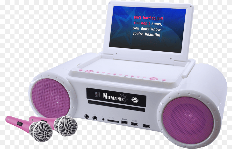 Karaoke Microphone Mr Entertainer Karaoke Set Black Pink Karaoke Machine, Electronics, Stereo, Appliance, Device Free Transparent Png