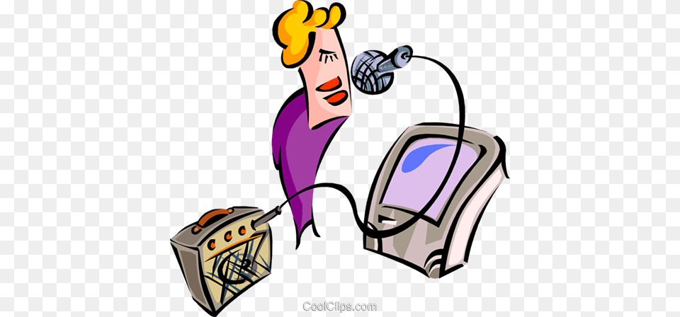 Karaoke Royalty Vector Clip Art Illustration, Computer Hardware, Electronics, Hardware, Face Free Transparent Png