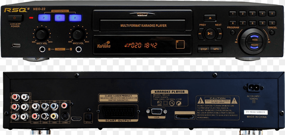 Karaoke System Complete Professional Karaoke Amp Cassette Deck, Electronics, Cd Player, Amplifier Png Image