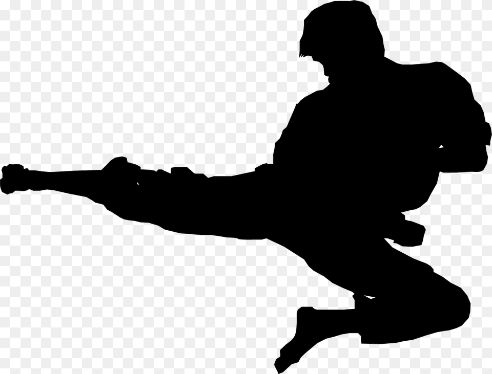 Karate, Silhouette, Adult, Male, Man Png Image