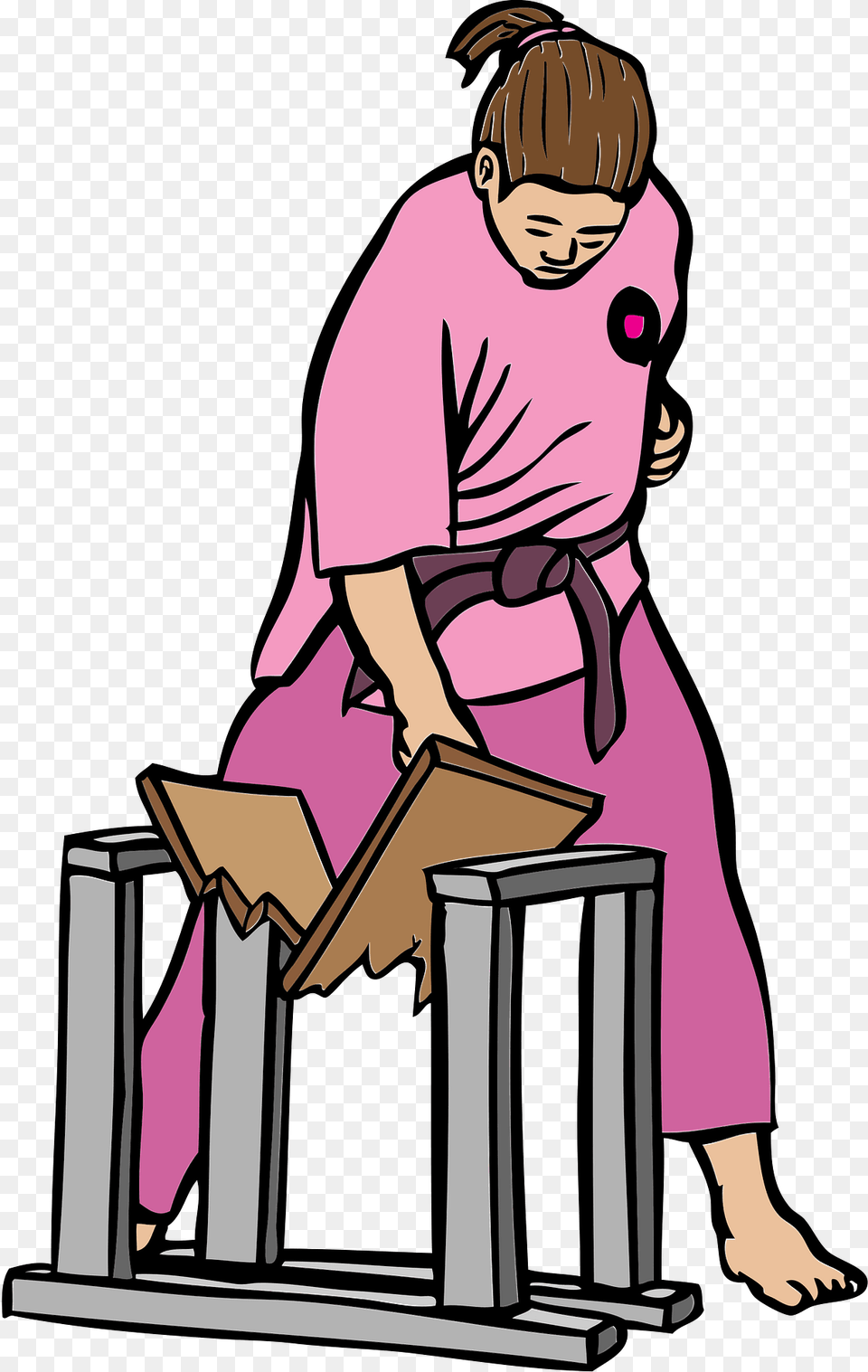 Karate Clipart, Person, Clothing, Dress, Face Free Transparent Png