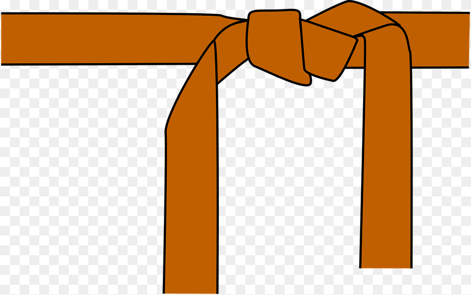 Karate Judo Belt Orange Brown Martial Arts Karate Belts, Knot Free Png Download