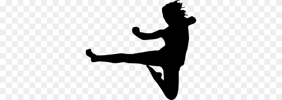 Karate Kick, Gray Png