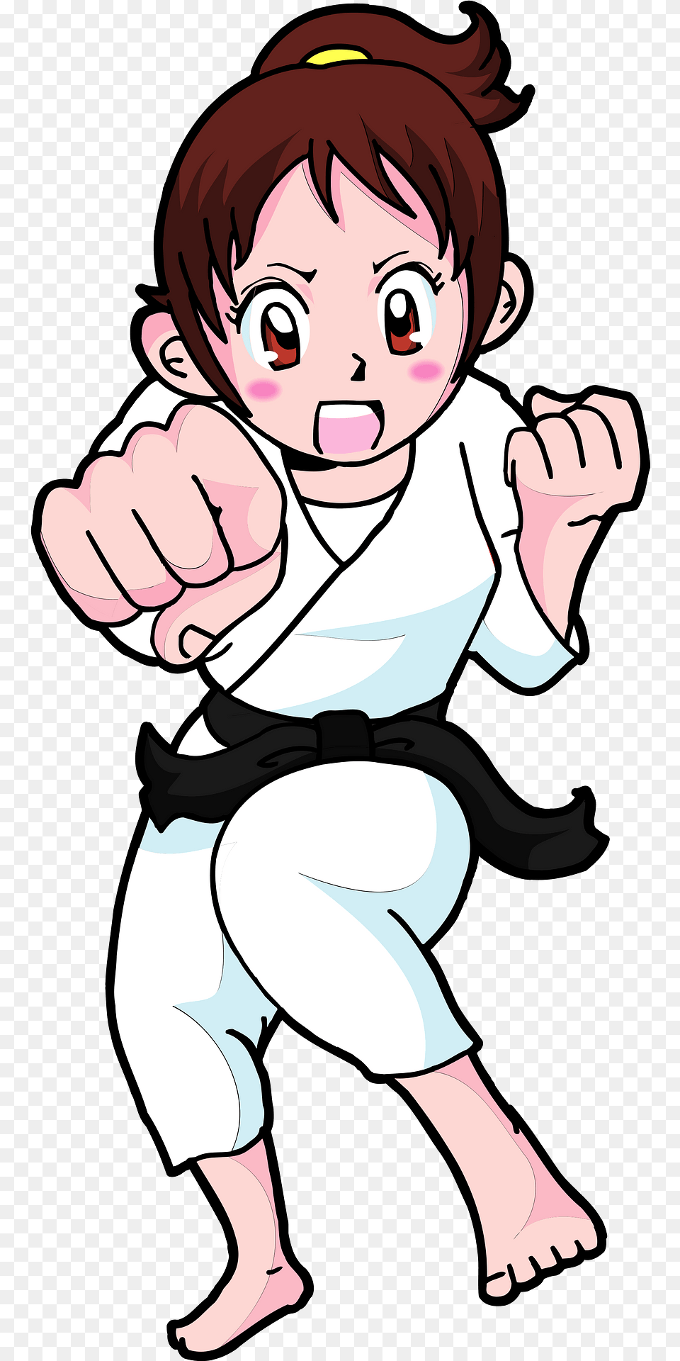 Karate Martial Arts Clipart, Baby, Person, Book, Comics Free Png Download