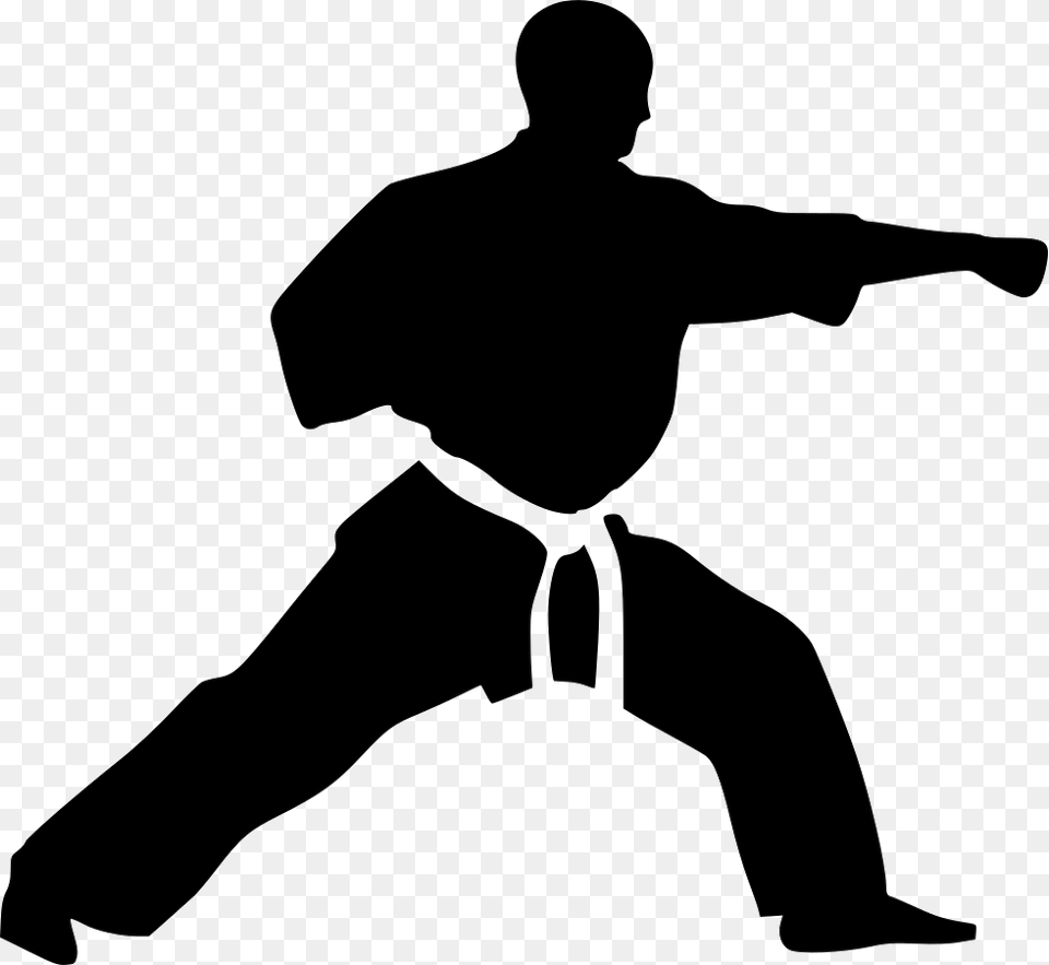 Karate Martial Arts Kick Sparring Clip Art Karate Silhouette, Adult, Male, Man, Martial Arts Free Transparent Png