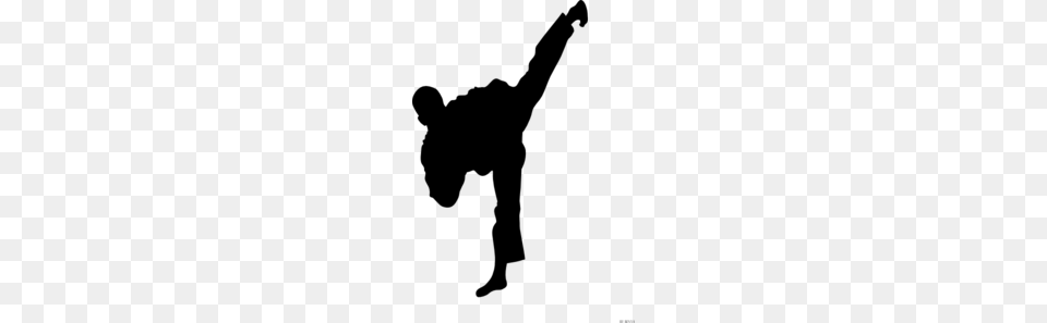 Karate Patada Clip Art, Gray Free Transparent Png