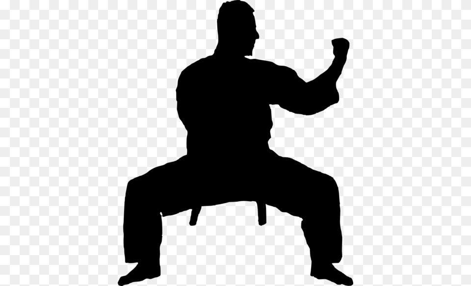 Karate Silhouette, Martial Arts, Person, Sport, Adult Png Image