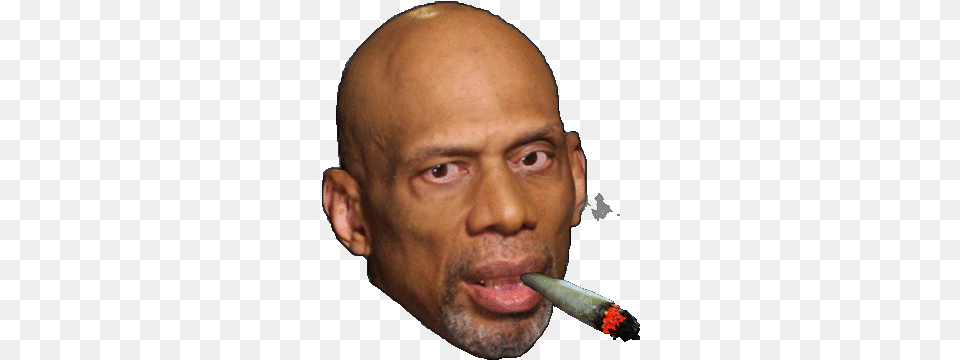 Kareem Abdul Jabbar Used To Smoke Pot Lakersgifs Animated Kareem Abdul Jabbar Smoking, Adult, Person, Man, Male Png