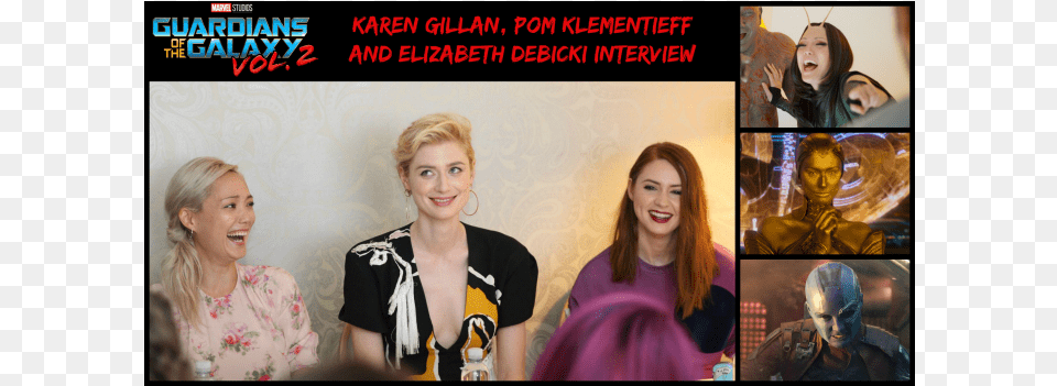 Karen Gillan Pom Klementieff And Elizabeth Debicki Marvel39s Guardians Of The Galaxy Vol 2 Prelude, Adult, Female, Person, Woman Free Png Download