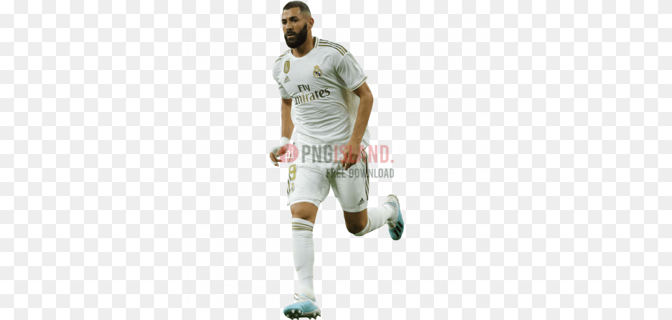 Karim Benzema Df With Transparent Background Football Boot, Clothing, Shirt, Shorts, Adult Png Image