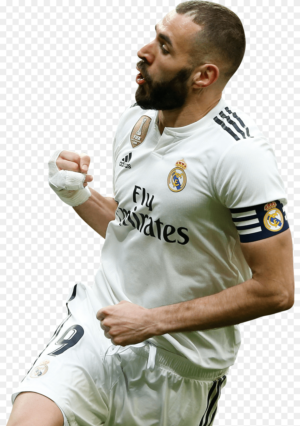 Karim Benzemarender Getafe Vs Real Madrid 2019, Shirt, Person, Hand, Finger Png