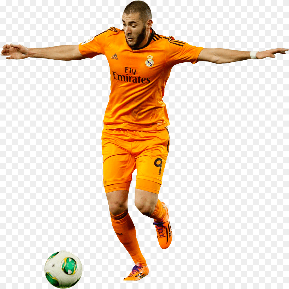 Karim Benzemarender Kick Up A Soccer Ball, Adult, Soccer Ball, Person, Man Free Png