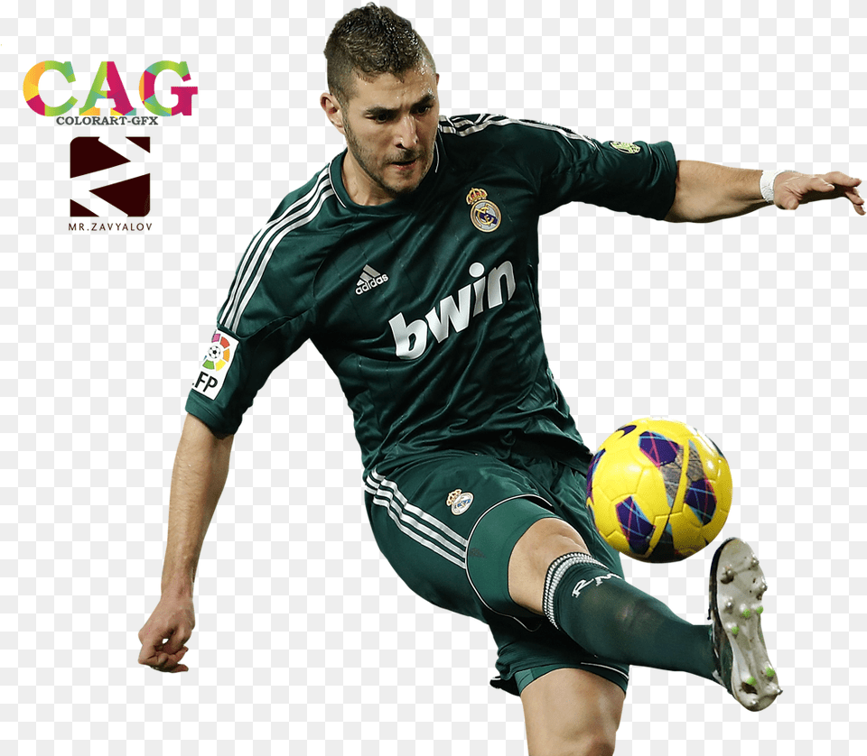 Karim Benzemarender Kick Up A Soccer Ball, Sphere, Adult, Soccer Ball, Person Png