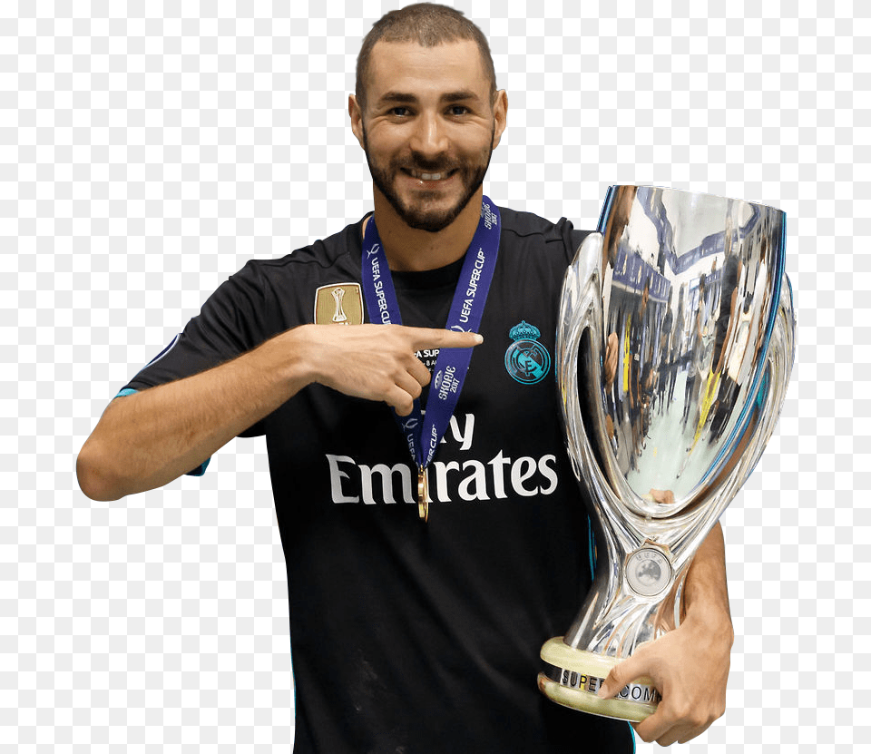 Karim Benzemarender Trophy, Adult, Male, Man, Person Free Png Download